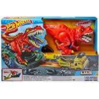 Hot Wheels City T-Rex Devorador Destructor- Pista de Coches de Juguete con Dinosaurio (Mattel GWT32)- multicolor- única…